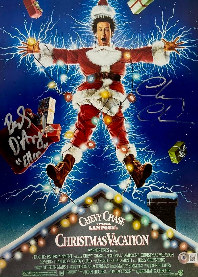 Chevy Chase & Beverly D'Angelo Signed 11x17 Photo (Christmas Vacation) - Beckett COA